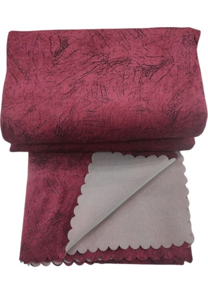 Süngerli Koltuk Çekyat Örtüsü Damar Desenli Bordo