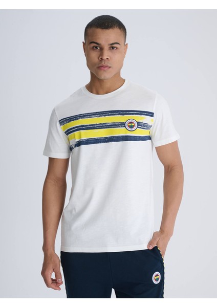 Erkek Trıbun Brush Şeritli Tshırt