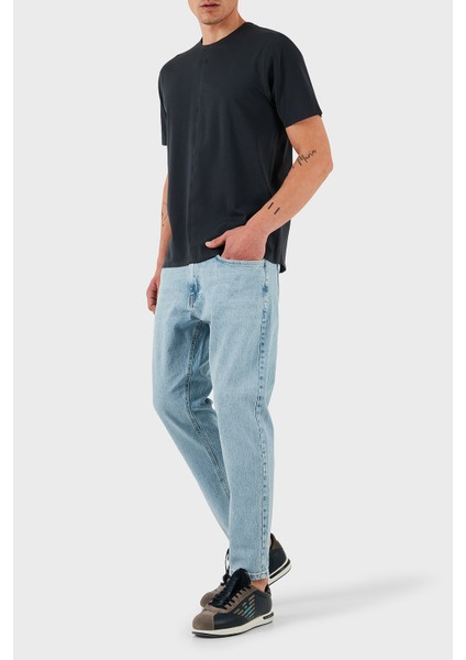 Streç Pamuklu Regular Fit Bisiklet Yaka T Shirt Erkek T Shirt 50533301 402 modelleri