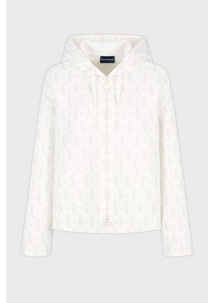 Pamuklu Regular Fit Tümü Logolu Fermuarlı Sweat Bayan Sweat EW001026 AF10002 F0009 indirimleri