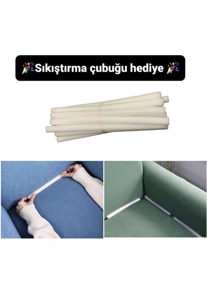 Koltuk Örtüsü Takımı Çekyat-Kanepe Kılıfı Takımı Jakarlı 3 3 1 1 Yıkanabilir Streçli Lastikli Esnek fiyatları