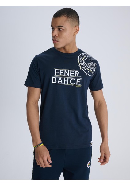 Erkek Tribun Omuz Logolu T-Shirt