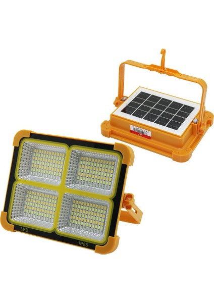 Solar LED Light Çakarlı Solar Projektör - Powerbank Kamp - Dış Mekan Güneş Enerjili 12000MAH- 84X4=336LED (3791)