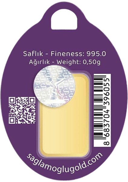 0.50 Gr 24 Ayar Sağlamoğlu Gram Altın