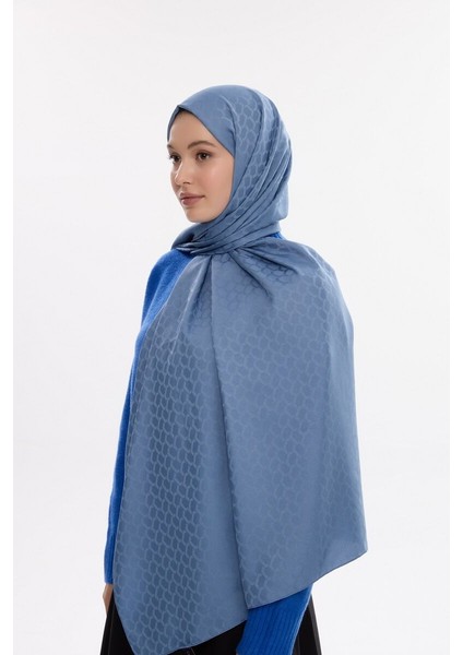 Ipeksi Jakar Koza Desen Şal - Indigo