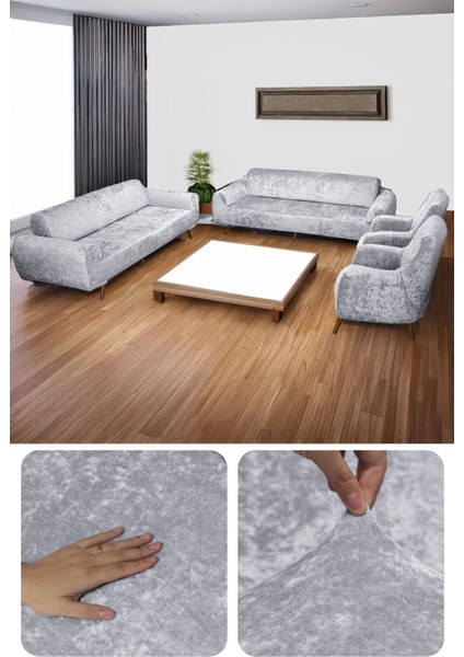 Kadife Lastikli 3 3 1 1 Koltuk Örtüsü Takımı| Kanepe Kılıfı| Çekyat Örtüsü Kılıfı