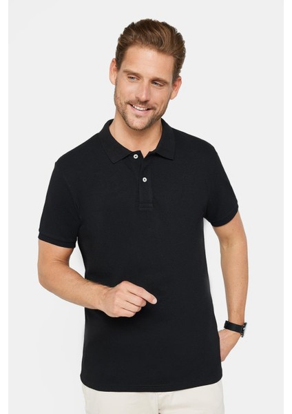 Erkek 5'li Paket Siyah-Gri-Haki-Mavi-Beyaz Slim Fit Dar Kesim Pamuklu Düz Pike Polo Yaka Tişört fiyatları