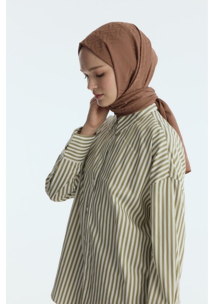Ipeksi Jakar Elegant Desen Şal - Dut