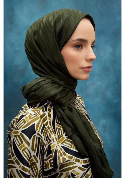 Italyan Jakar Şal Dalga Desen - Haki fiyatları