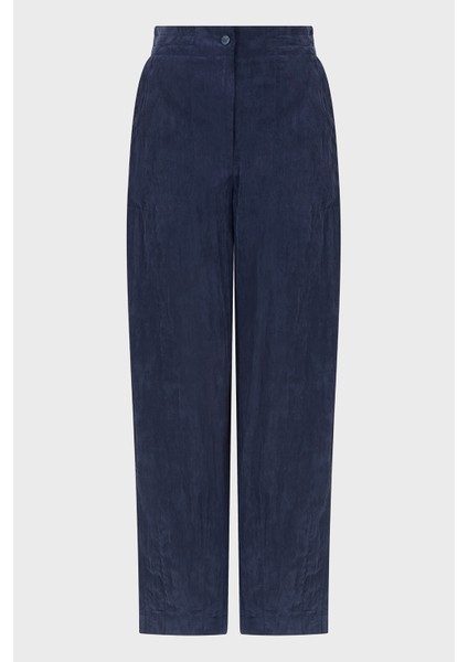 Relaxed Fit Yüksek Bel Düz Paça Cupra Pantolon Bayan Pantolon EW000654 AF12644 UB097 fırsatları