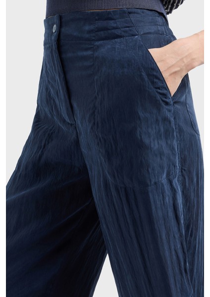 Relaxed Fit Yüksek Bel Düz Paça Cupra Pantolon Bayan Pantolon EW000654 AF12644 UB097 indirimleri