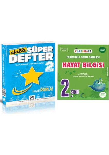 2.sınıf Akıllı Süper Defter ve Classmate Hayat Bilgisi Etkinlikli Soru Bankası