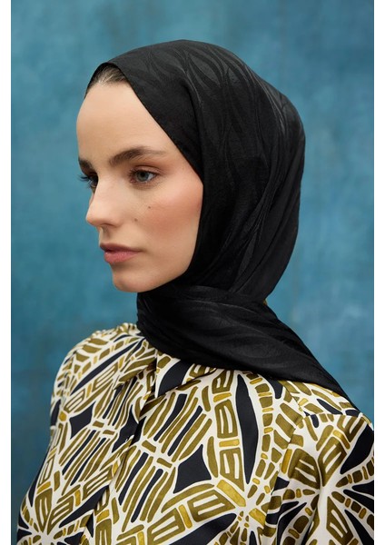 Italyan Jakar Şal Dalga Desen - Siyah fiyatları