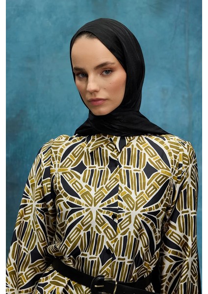 Italyan Jakar Şal Dalga Desen - Siyah modelleri