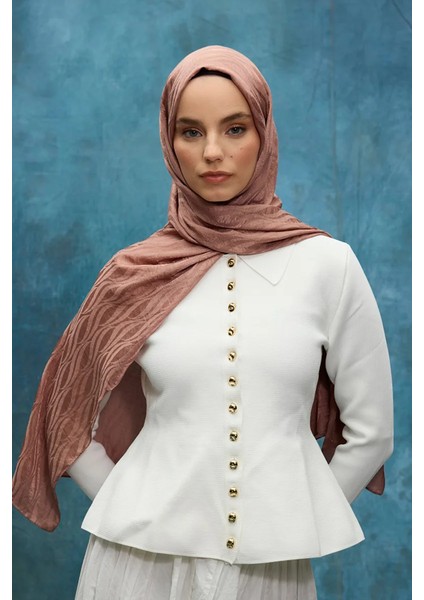 Italyan Jakar Şal Dalga Desen - Haki