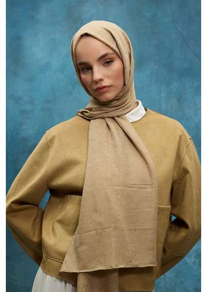 Bambu Kraş Şal - Bej