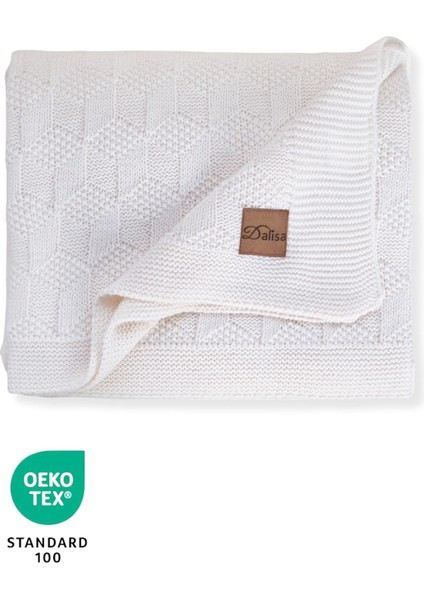 Cups Labirent Desen Triko Örme Koltuk Şalı Beyaz - 130X170 modelleri