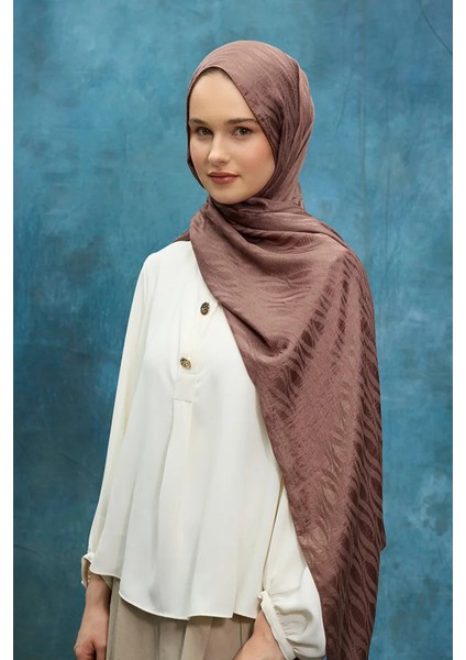 Italyan Jakar Şal Dalga Desen - Haki