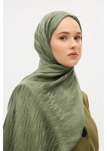 Italyan Jakar Şal Dalga Desen - Haki modelleri