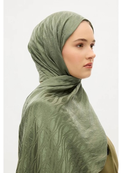 Italyan Jakar Şal Dalga Desen - Haki fırsatları