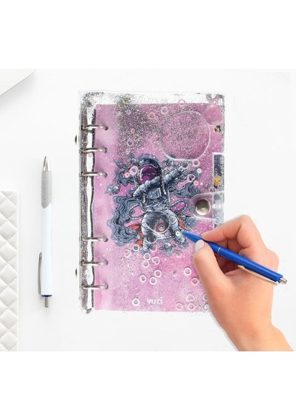 Mekanizmalı Simli ve Sulu Kapaklı Desenli Defter fırsatları