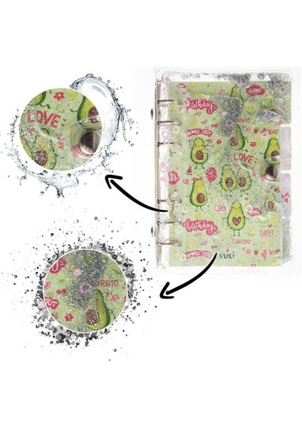 Mekanizmalı Simli ve Sulu Kapaklı Desenli Defter fiyatları