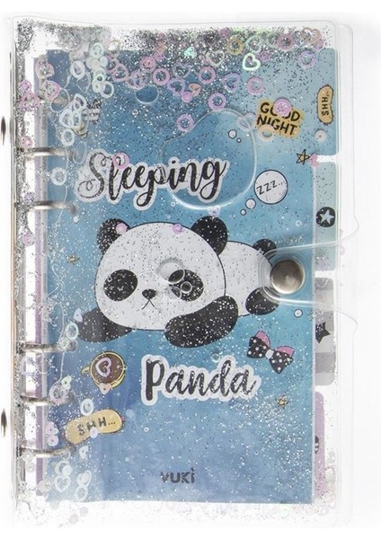 Mekanizmalı Simli ve Sulu Kapaklı Desenli Defter