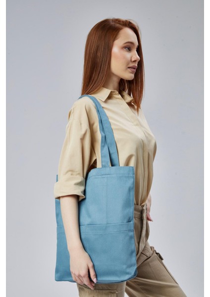 3 Cepli Petrol Mavisi Gabardin Çanta fırsatları