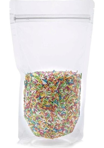Şeffaf Kilitli Doypack Ambalaj 8,5 x 14,5 + 2,5 cm. 50 Gr. -1000 Adet