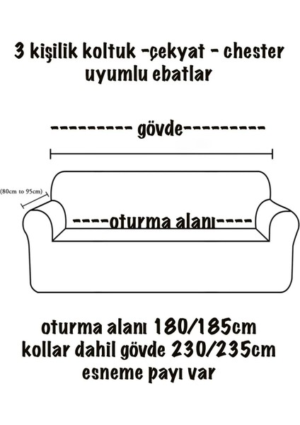 Likrali 3 Kişilik Kotuk Örtüsü Streç Lastikli Esnek Yikanabilir Kare Desen Koltuk Kılıfı modelleri