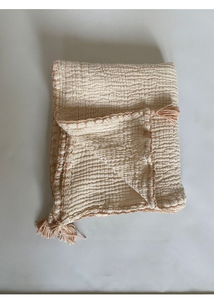 Ivory Müslin Koltuk Şalı / Tv Battaniyesi fiyatları