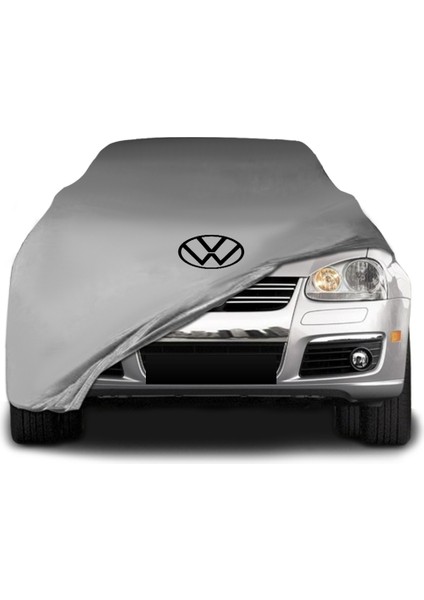 Volkswagen Golf 5 (2003 - 2008) Gri Kumaş Araba Branda Logolu Kumaş Araba Brandası Penye Oto Branda