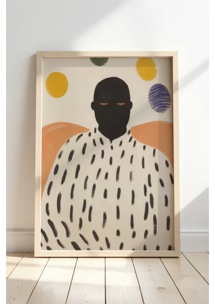 Sanatsal Doğal Ahşap Çerçeveli Duvar Tablosu