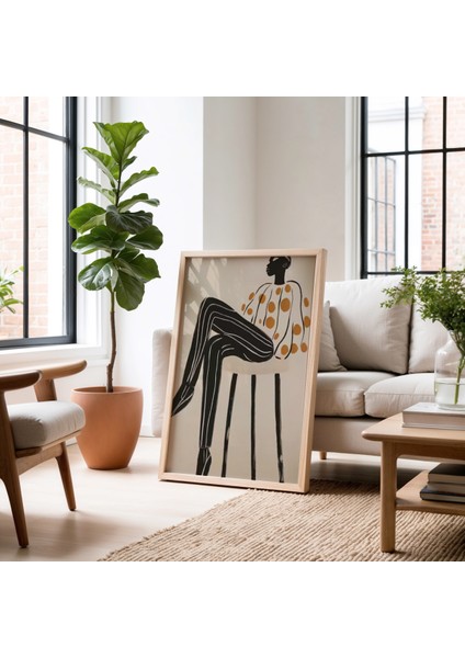 Minimalist Doğal Ahşap Çerçeveli Duvar Tablosu fiyatları