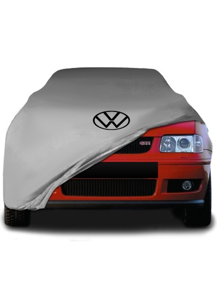 Volkswagen Polo 3 Station Wagon (1994-2000) Gri Kumaş Araba Branda Logolu Kumaş Araba Brandası Penye Oto Branda