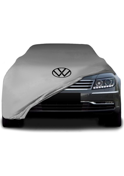 Volkswagen Phaeton Gri Kumaş Araba Branda Logolu Kumaş Araba Brandası Penye Oto Branda