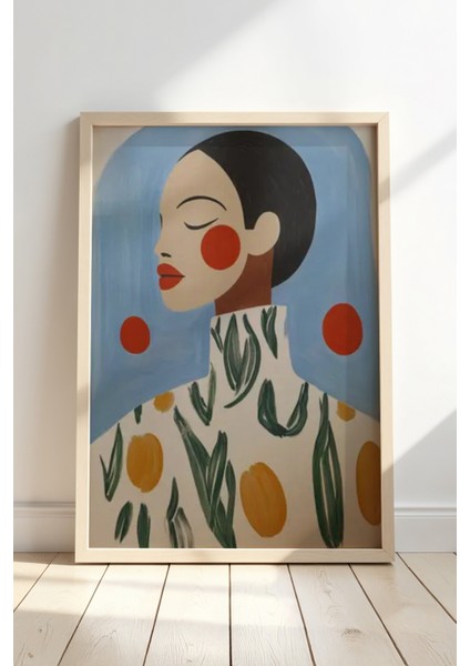 Modern Tasarım Doğal Ahşap Çerçeveli Duvar Tablosu