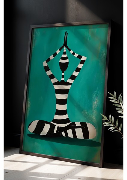 Ofis Için Doğal Ahşap Çerçeveli Duvar Tablosu