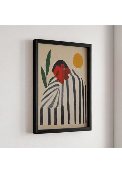 Soyut Sanat Doğal Ahşap Çerçeveli Duvar Tablosu fiyatları