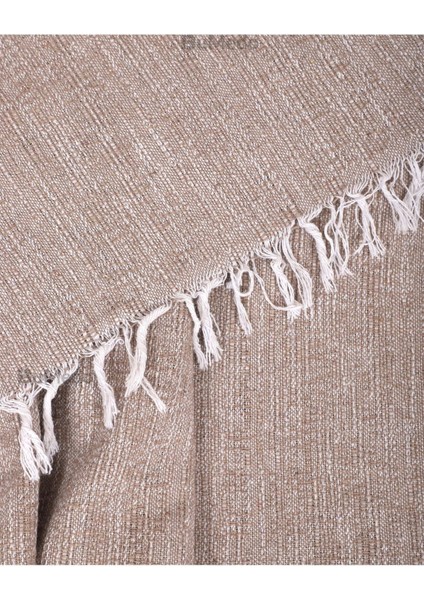Çok Amaçlı Pamuklu Kaliteli Sık Dokuma 175X215 cm Kaymaz Koltuk Kanepe Örtüsü - Vizon