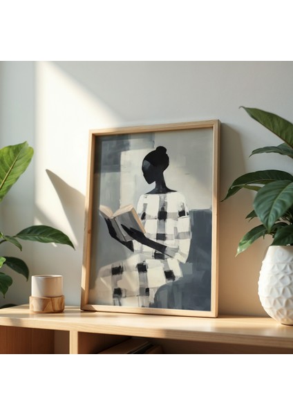 Soyut Sanat Doğal Ahşap Çerçeveli Duvar Tablosu fiyatları