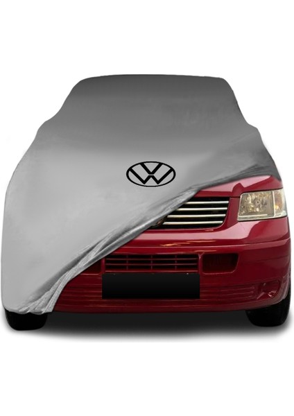 Volkswagen Caravelle T5 Uzun 2009 - 2015 Gri Kumaş Araba Branda Logolu Kumaş Araba Brandası Penye Oto Branda