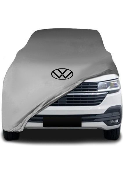Volkswagen Caravelle T6 Kısa 2019 - 2023 Gri Kumaş Araba Branda Logolu Kumaş Araba Brandası Penye Oto Branda
