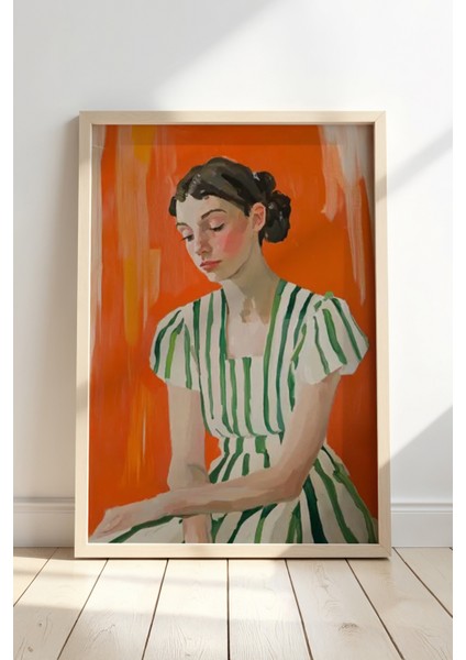 Özel Tasarım Doğal Ahşap Çerçeveli duvar tablosu