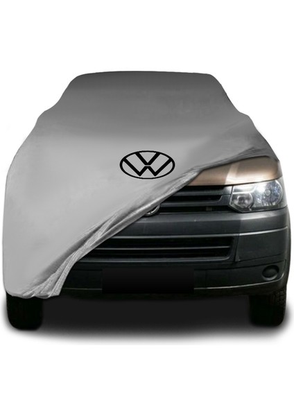 Volkswagen Transporter T5 2003 - 2015 Gri Kumaş Araba Branda Logolu Kumaş Araba Brandası Penye Oto Branda