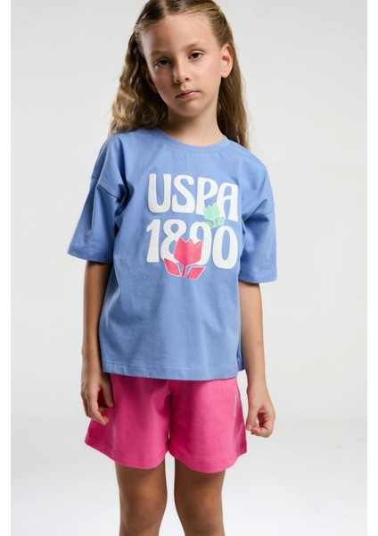 Kız Çocuk Mavi Şort Takım modelleri