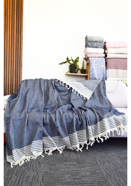 Diamond Lükspamuklu Kolları Örten Kanepe Çekyat Örtüsü Çok Amaçlı 180X300 cm Lacivert Koltuk Örtüsü fiyatları