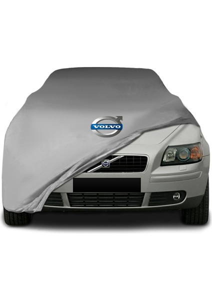 Volvo S40 (Vs) (1995 - 2004) Gri Kumaş Araba Branda Logolu Kumaş Araba Brandası Penye Oto Branda