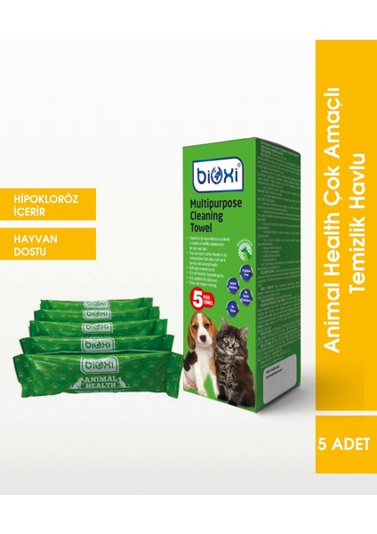 Animal Health Çok Amaçlı Temizlik Havlusu 5'li