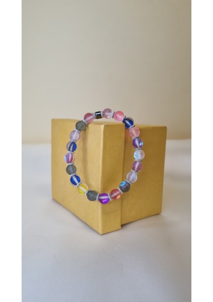 Yüksek Kalite Termal Kuvars (Melek Taşı) Doğal Taş Bileklik Enerji Dengeleme- Aura Temizleme